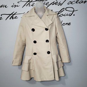SHYLA Lightwear Khaki Double Breasted Trench Coat, 2